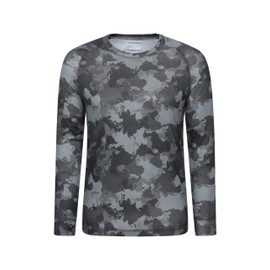 Mountain Warehouse Talus Mens Thermal Baselayer Top - Quick Drying Jumper, Easy Care, Long Sleeves, Sweater, Breathable, Lightweight & High Wicking Camouflage 2XL