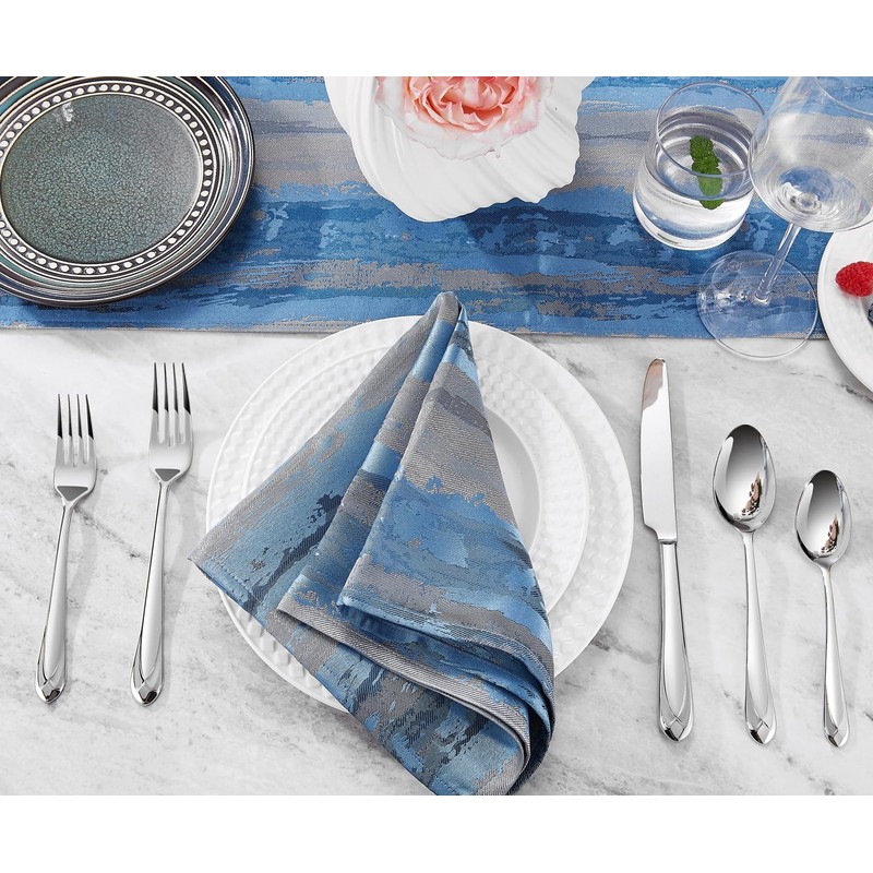 KEAWELL Premium Astra Flatware Set, 45-Piece Silverware Set for 8,