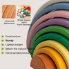 AVDAR 12Pcs Wooden Rainbow Stacker Toy, Extra Large Wooden Rainbow