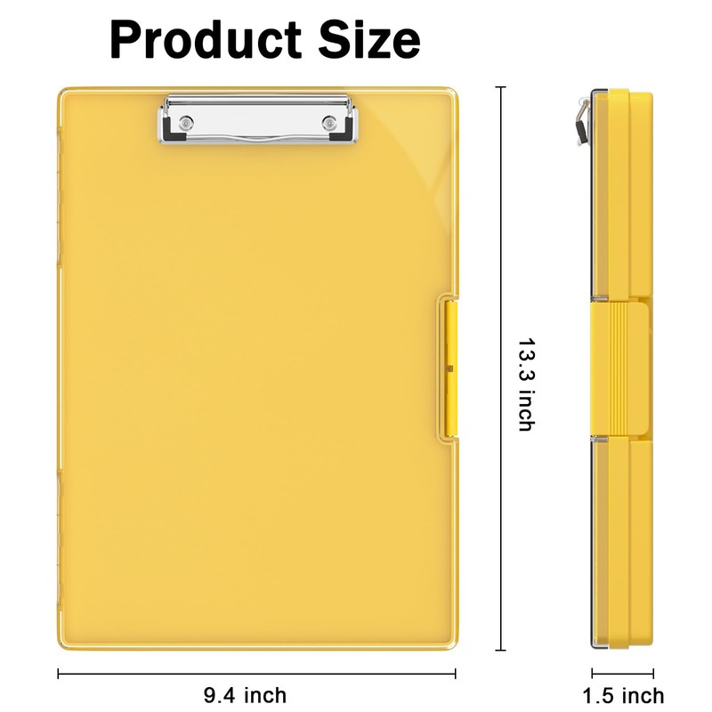 Rimilak Plastic Clipboard with Storage, Side Opening with 2 Compartment,