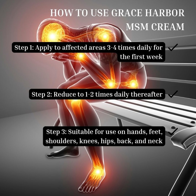 Grace Harbor MSM Cream – Original – Daily Skin, Muscle