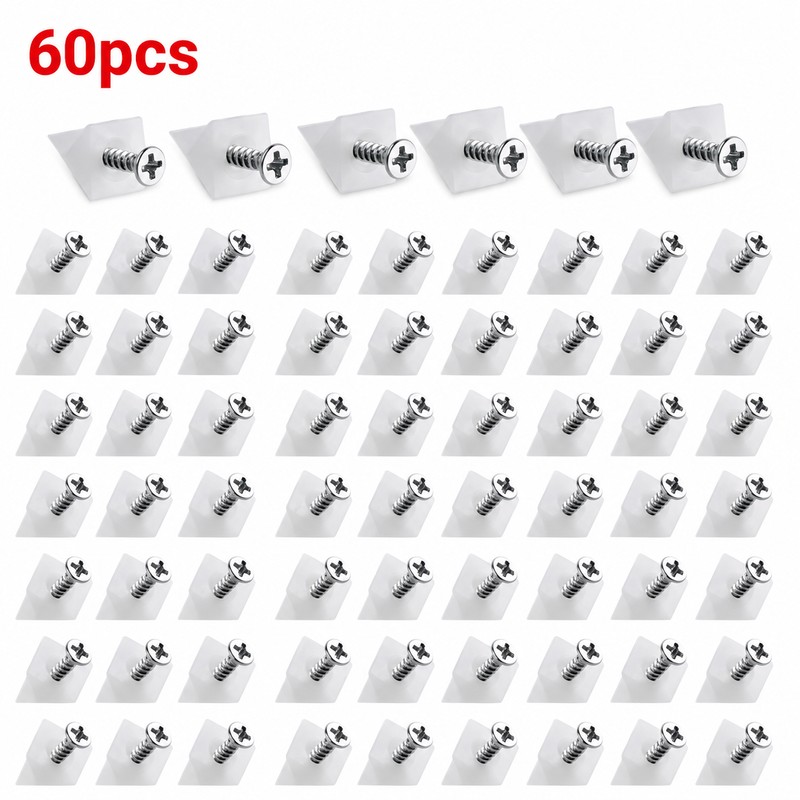 20/40/60/80/100pcs Drawer Wedge Supports with Screws – Plastic Bottom Support