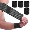 4 Stück Handgelenk Bandagen, Atmungsaktivem Wrist Wrap Handgelenkbandage, Elastisch Und