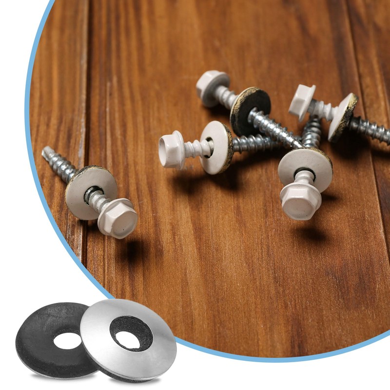uxcell 200Pcs #10 x 1/2" Sealing Washers, 304 Stainless Steel