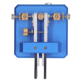 Morse Signal Dual Paddle Auto Keyer for Short Wave CW Transceivers - High Precision Signal Transmitter for Amateur Radios and Hum Operators (Blue)