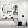 InnJoey Bathroom Accessories Set, 9-Piece Marble Black Bathroom Set, Black