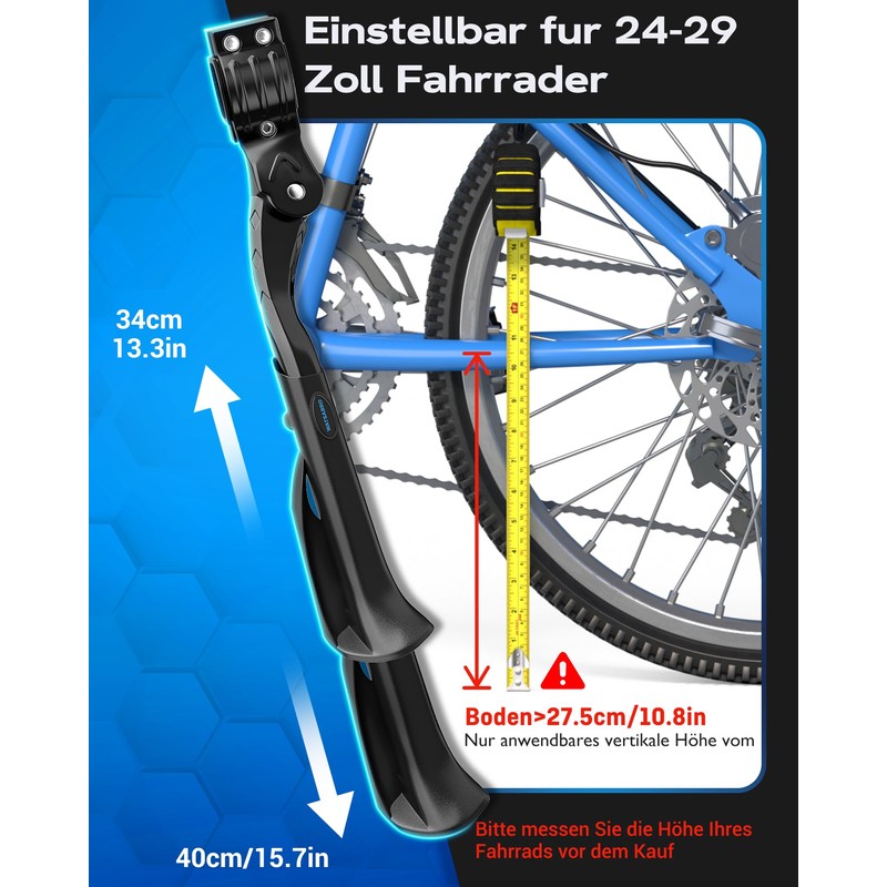 WATSABRO Bicycle Stand 24-29 Inch Upgrade - Height-Adjustable Bicycle Stand,