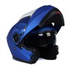 Milwaukee Helmets MPH9818DOT 'Breeze' Blue Advanced Motorcycle Modular Helmet for