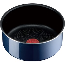 Tefal L43730 Single-Handed Pot with Removable Handle, 7.9 inches (20 cm), For Gas Fires, Does Not Use Harmful Substances Such As PFOA, "Ingenio Neo Royal Blue Intense Sauce Pan", Long-Lasting
