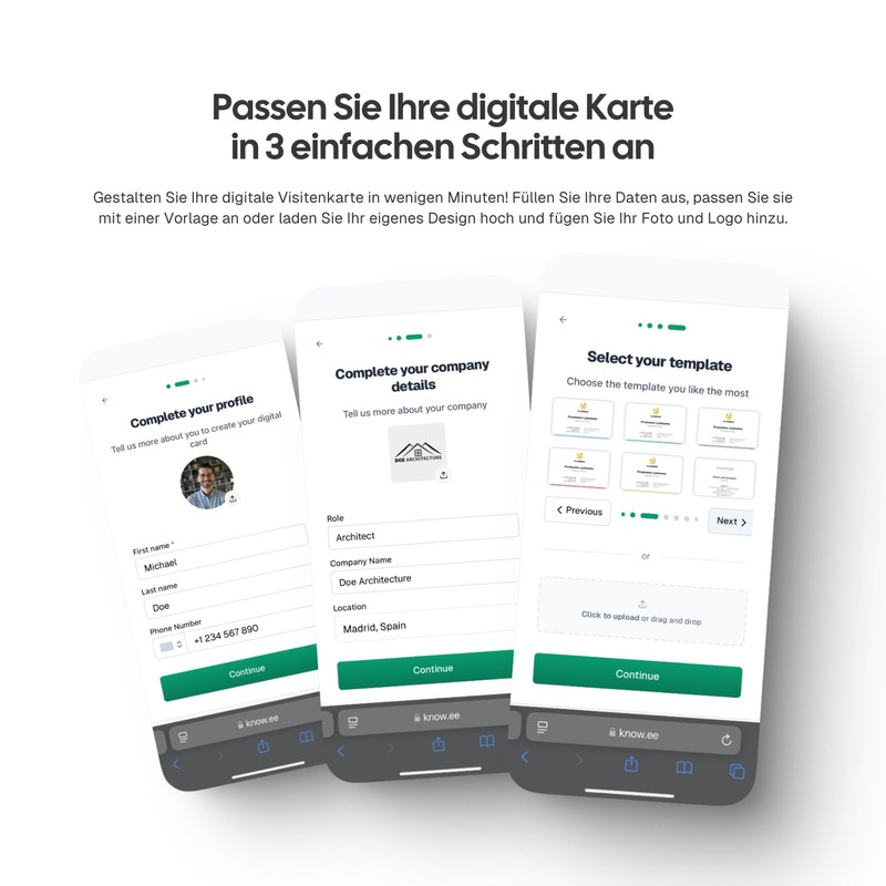 KNOW.EE Digital Business Card NFC Smart Networking Card + QR