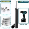 Blulu 9/16"(14mm) Power Nut Driver, Nut Runner Hollow Socket with