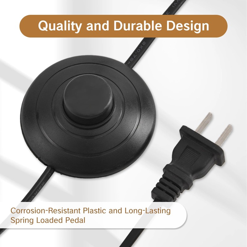 BRBASAP 2Pcs Foot Switch for Lamp Floor Pedal Switch Replacement