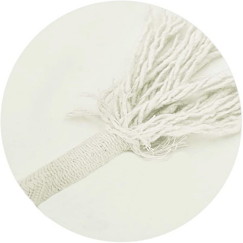 YUZENET Braided White Cotton Rope (3/4 inch x 50 ft)