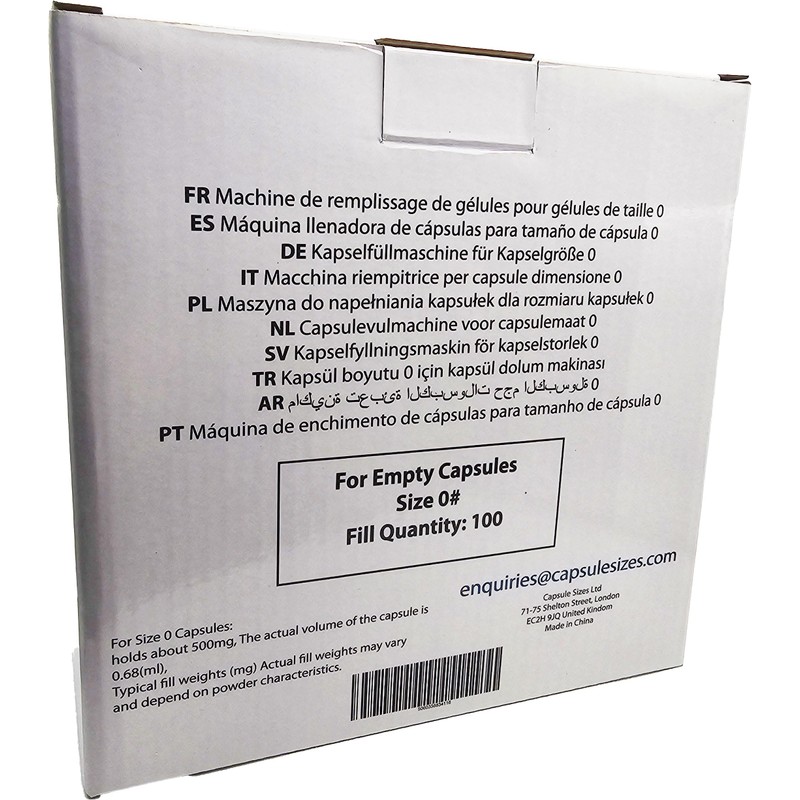 Capsule Filling Machine for Size 0 Average Fill Cap 500mg