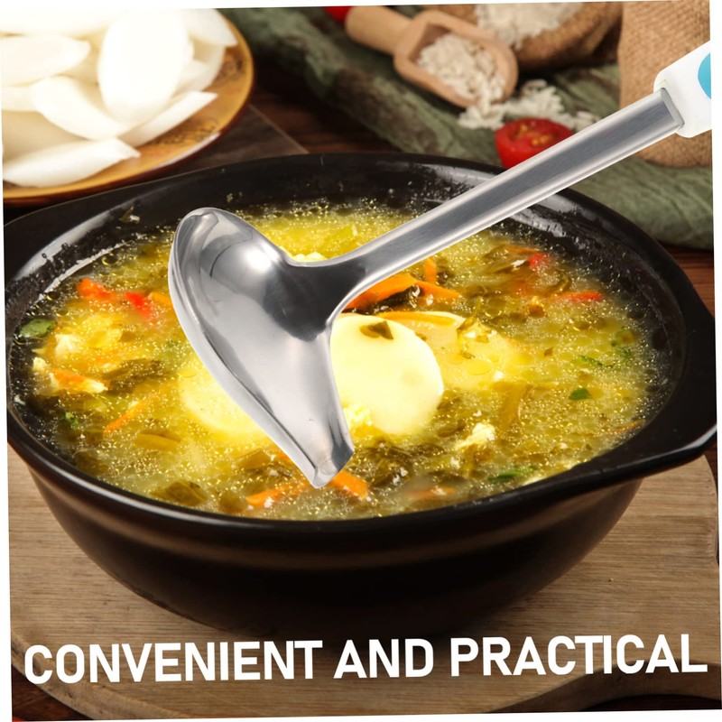 LABRIMP Stainless Steel Gravy Ladle Curve Spout Food Grade Soup