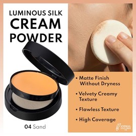 Note Cosmetique Luminous Silk Compact Powder - Medium Buildable Coverage Weightless Cream Powder Foundation - Soft-Matte Finish - 04-10 g