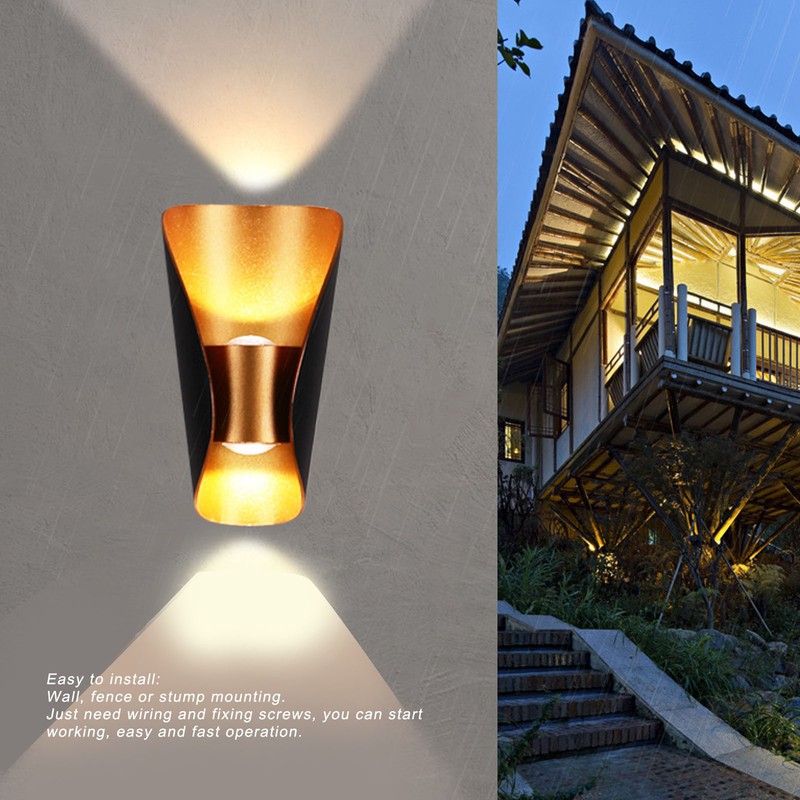 LED Wall Sconce Aluminum Waterproof Modern Wall Light for Outdoor