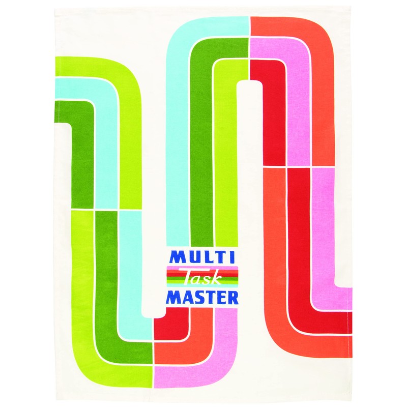 Blue Q Funny Dish Towel, MultiTaskMaster. 100% Cotton, Screen-Printed in