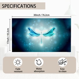 TUBAMQ Welcome Dragonfly Doormat Indoor Outdoor Patio Blue Glowing Dragonfly Door Mats Non-Slip Entrance Mat for Home,Outside Entry,Yard,Floor,Patio 17x30INCH