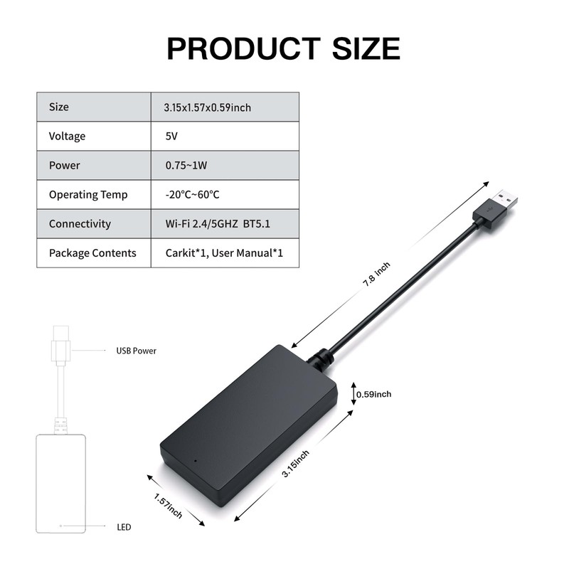 CARabc Carbitlink Smartlink Phonelink Easy to Wireless CarPlay Android Car