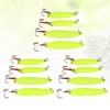 Mipcase 12 Pack Floating Willow Sequins Fishing Luminous Lure Bait