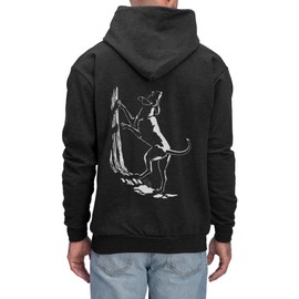 Spreadshirt Hunting Dog Shirts Hound Dog Men's Hoodie, L, charcoal grey