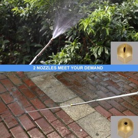Hydro Nozzle 3000 PSI for Water Hose, Jet Nozzle Power Washer for Garden Hose, High Pressure Hose Nozzle with 2 Different Nozzles ＆ Quick Connectors, High Pressure Washer Tools for Car, Patio