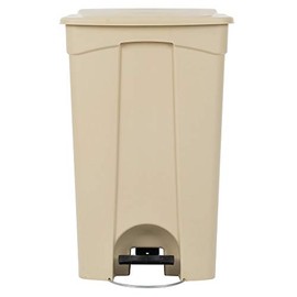 PRO&Family 92 Qt. / 23 Gallon Beige Rectangular Step-On Trash Can. Modern Hands-Free Trash Can for Home, Bathroom, Living Room, Office, Kitchen, Garage, Warehouse, Restaurant