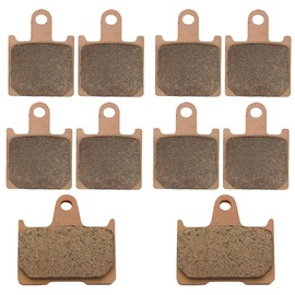 AHL Juego de pastillas de freno delantero y trasero para Kawasaki Concours 14 (ZG1400) ZG 1400/ GTR1400 GTR 1400 2008 2009 2010 2011 2012 2013 2014 (base de cobre sinterizado)