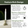 612 Vermont LED Battery Operated Window Candles with Timer, Bright