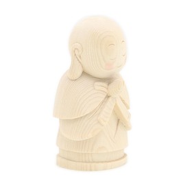 Kurita Buddhist Statue [Bodhisattva] Jizo-san (Total Height 2.8 inches (7 cm), Width 1.6 inches (4 cm), Depth 1.4 inches (3.5 cm), Cypress Wood, Luxury Wood Carving 9450