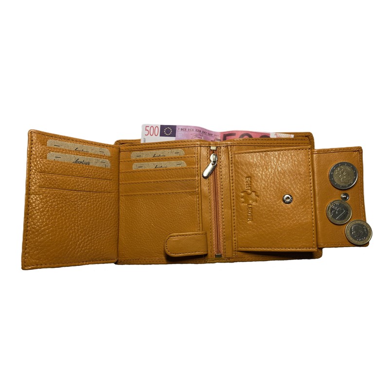 Combination Wallet for Men and Women, Unisex, High-Quality Leather Credit