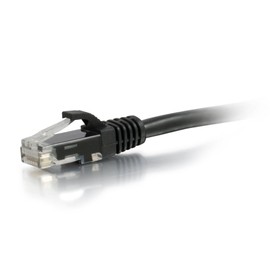 C2G Cat6 03981 - Cable Conexión de Red Ethernet sin Enganches, Negro (Black), 2 Feet/ 0.60 Meters