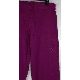 ALLHEART Luxe Supreme by AllHeart Women's Yoga Scrub Pant 6 POCKETS WINE/BURG ELASTIC MDP