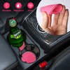 OUZORP Car Cup Coasters Rose RED 2 Pack with Push