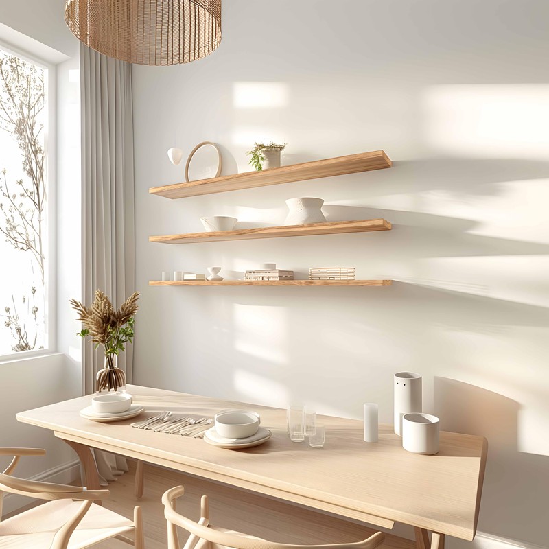 GXYAWPJ 48 Inch Floating Shelves for Wall Rustic Light Wood