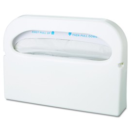 Health Gards HG-1-2 16" Width x 11-1/2" Height x 3-1/4" Depth, White Color, Toilet Seat Dispenser for Half Fold Cover