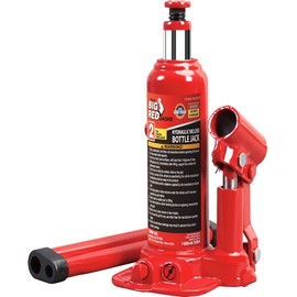 BIG RED T90203B Torin Hydraulic Welded Bottle Jack, 2 Ton (4,000 lb) Capacity, Red | BIG RED