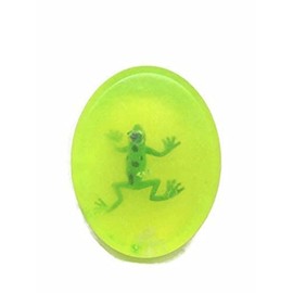 BearNaturalOrganicsKids Soap Clear Soap with Toy inside - Natural Soap Bar Gift Set, Face Soap or Body Soap 3.5 Ounce Each form a Collection of Frog Mini Toys you Get 1 Bar