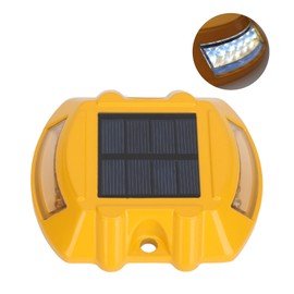 Solar Dock Lights Professional IP68 Waterproof Cast Aluminium Automatic Induction LED Driveway Lights for Garden Backyard Patio Yard 6V 1.8W White Lighting