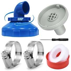 CHENBOOW Pool Inlet Nozzle, Adjustable Nozzle Head, 360° Rotatable 32/38 mm, Pool Nozzle Outlet Airstone Accessories, Pool Outlet Nozzle, Return Nozzle with Swivelling Head, for Swimming Pool Pump