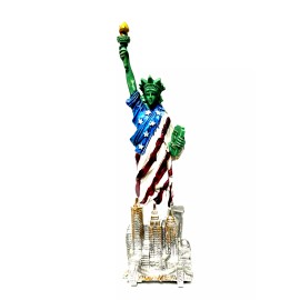 5.5" Statue of Liberty With Flag Replica, Figurine, Souvenir from New York City