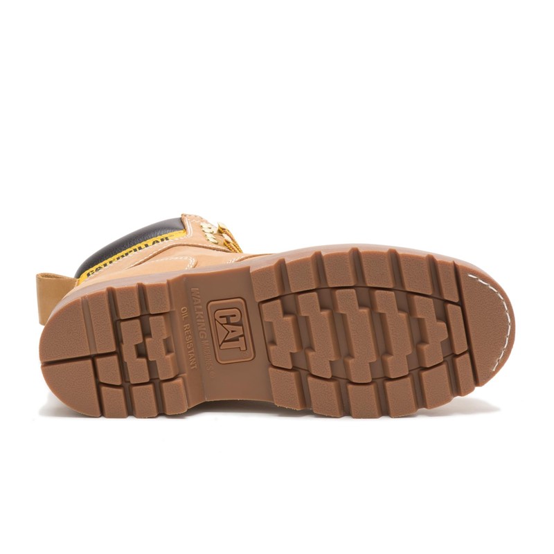 CAT Men's Second Shift Soft Toe Work Boot, Honey, 6