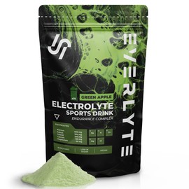 EVERLYTE Apfel Elektrolyte Pulver mit Natrium, Kalium, Calcium, Magnesium & Chlorid für optimale Hydration / 35 Anwendungen kalorienarmes Sport Getränkepulver/natürlich, vegan, zuckerarm