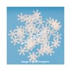 Doodylou Edible Wafer Christmas White Snowflakes, 2.5 cm, Pack of