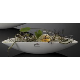 Sandra Rich Porzellanschale Porzellan Schale Konfektschale länglich weiß ca. 31 cm