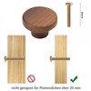 6Pcs Wooden Furniture Knobs Furniture Pulls Handles Wooden Cabinet Knobs