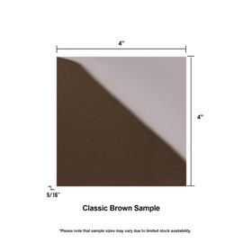 Giorbello Glass Subway Backsplash Tile, 4x4, Classic Brown, Sample Tile (1 Piece)