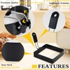 LXLOVESM 2 packs 4'' Square Egg Rings Set with Silicone