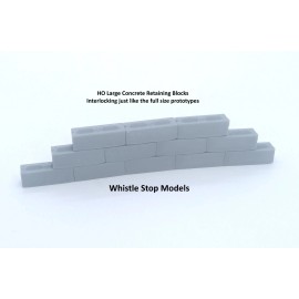 HO Large Concrete Retaining Blocks 12/set